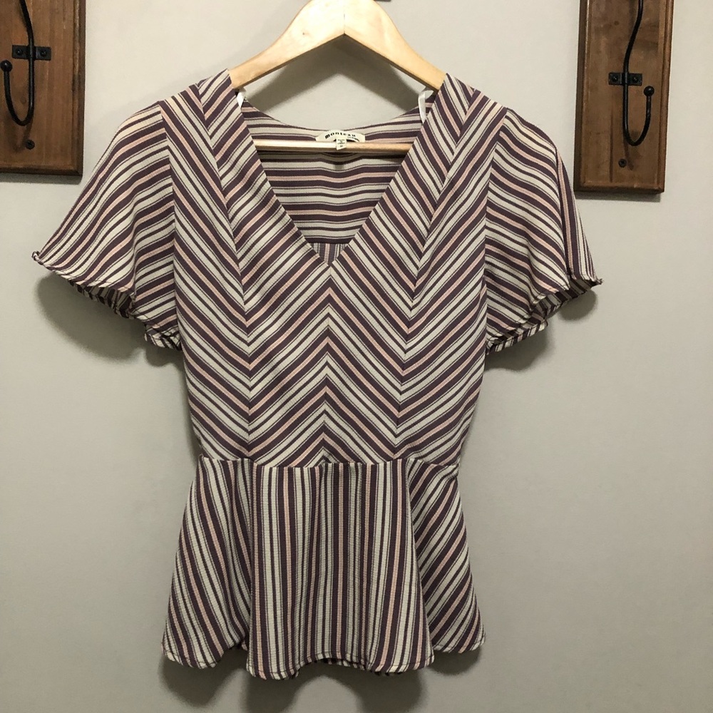 Striped Monteau Blouse